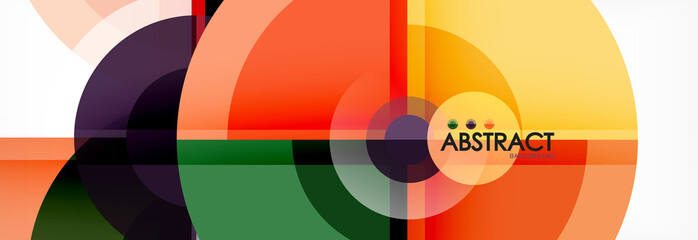 Obraz premium Abstract background bright circles geometric design