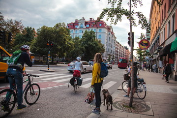Stockholm, les gens dans la rue