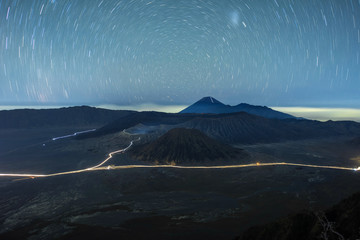 Mount Bromo in East Java, Indonesia.Beautiful nature background.