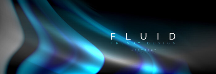 Fluid color wave line background. Trendy abstract layout template for business or technology presentation, internet poster or web brochure cover, wallpaper