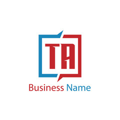 Initial Letter TA Logo Template Design