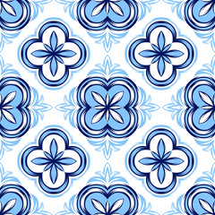 Italian tile pattern. Ethnic folk ornament.