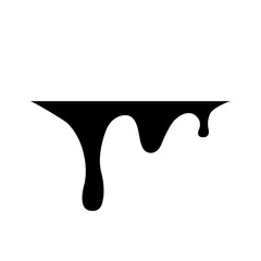 Paint dripping. Dripping liquid. Paint flows. Current paint, stains. Current drops. Current inks. Vector illustration. Color easy to edit. 