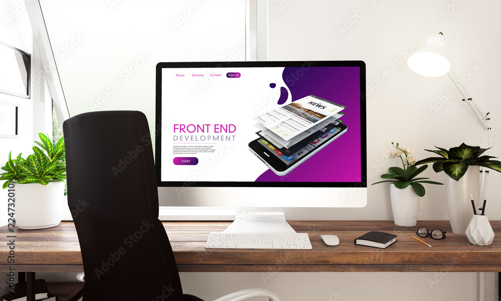 Poster computer front end window