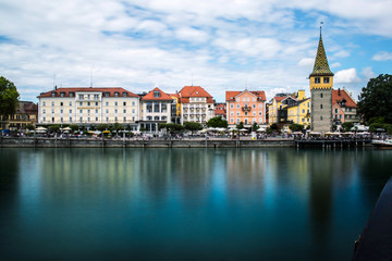Naklejka premium Mangenturm at Lindau city island Bodensee