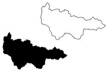 Khanty-Mansi Autonomous Okrug (Russia, Subjects of the Russian Federation, Autonomous okrug ) map vector illustration, scribble sketch  Khanty-Mansiysk Autonomous Okrug – Yugra map