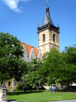 Prague, Czeck Republic, Old city, park and tower