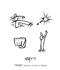 스포츠 포스터 / 손으로 그린 스포츠 그림