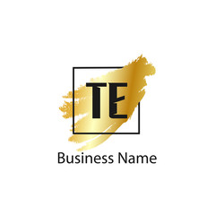 Initial Letter TE Logo Template Design