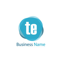 Initial Letter TE Logo Template Design
