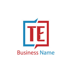 Initial Letter TE Logo Template Design