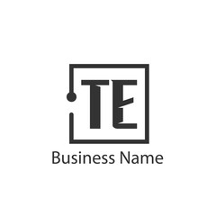 Initial Letter TE Logo Template Design