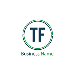 Initial Letter TF Logo Template Design