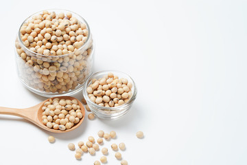 Soy on a white background