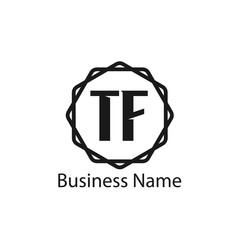 Initial Letter TF Logo Template Design