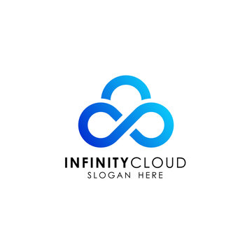 infinity cloud logo design icon template