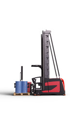 Kombistapler seitlich mit Ölfässer