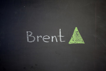 Brent word chalk on the blackboard