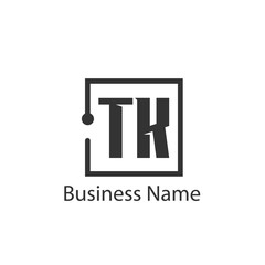 Initial Letter TK Logo Template Design