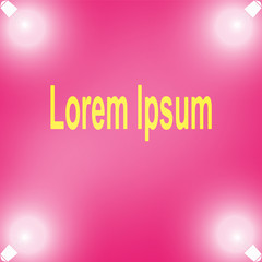 Vector color background is illuminated brightly burning electric lamps located at the corners