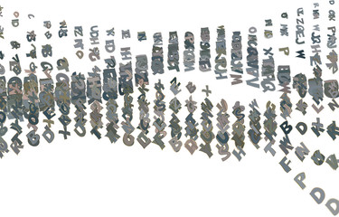 Decorative and colorful alphabets letters illustrations. Backdrop, sketch, template & background.