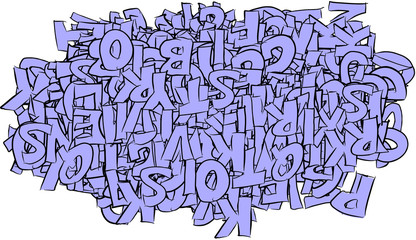 Background or backdrop, alphabets letters colorful, good for design texture. Cartoon, digital, sketch & abstract.