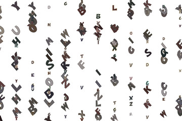 Abstract alphabets letters illustrations background. Artwork, texture, details & cover.