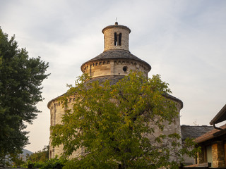 Fototapeta na wymiar Almenno San Bartolomeo, Bergamo, Italy. The church Rotonda San Tome