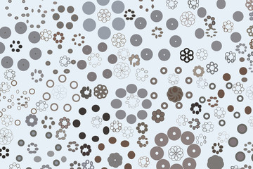 Abstract conceptual geometric circles or ellipses. Illustration, repeat, surface & vector.