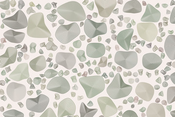Background abstract geometric rounded shapes. Effect, vector, line & drawing.