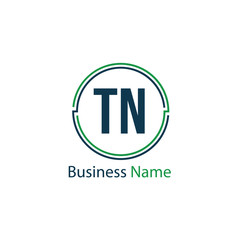 Initial Letter TN Logo Template Design