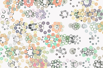 Circles or ellipses, abstract geometric background pattern. Details, messy, illustration & digital.