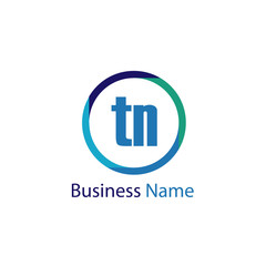 Initial Letter TN Logo Template Design