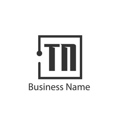 Initial Letter TN Logo Template Design