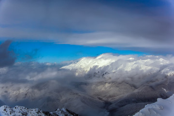 View from the top. Mountain rose Peak, 2320 meter