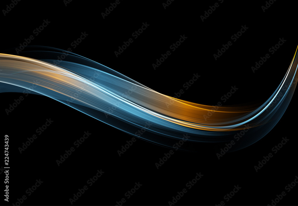 Leinwandbilder vector abstract shiny color wave design element