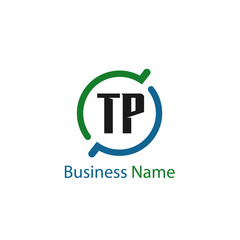 Initial Letter TP Logo Template Design