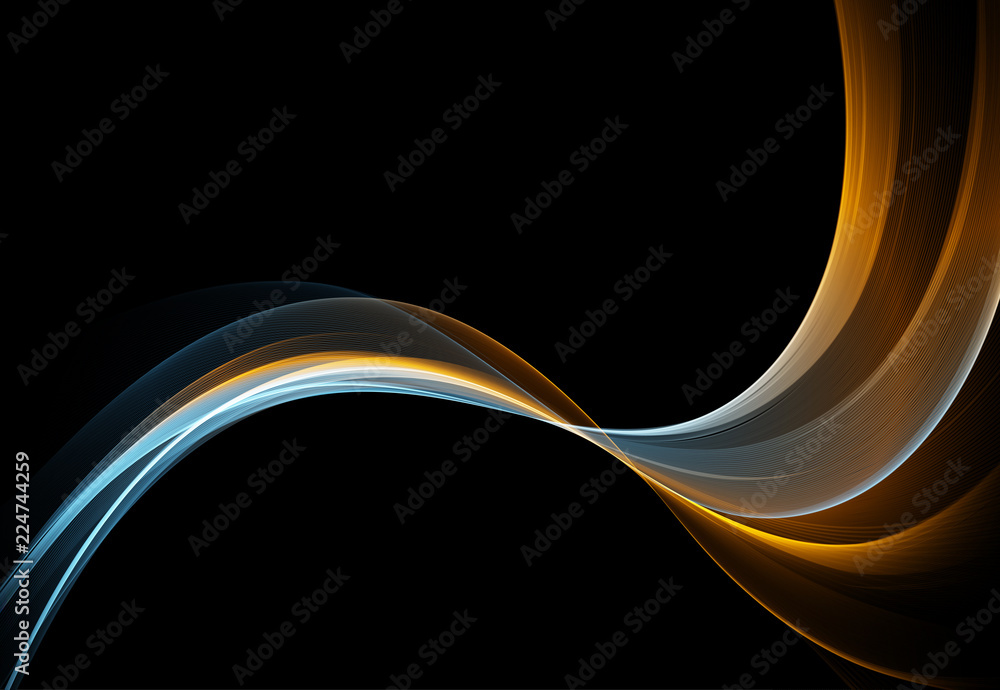 Poster Vector Abstract shiny color wave design element