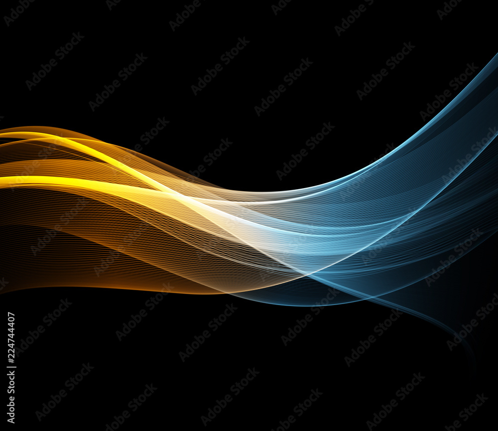 Aufkleber Vector Abstract shiny color wave design element