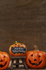 Halloween Party on wooden background