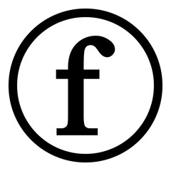 Obraz premium F letter icon on white.