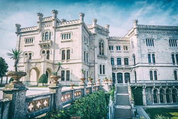 Miramare castle near Trieste, analog filter