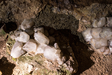 Bergkristalle in der Kristallh&ouml;le