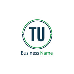 Initial Letter TU Logo Template Design