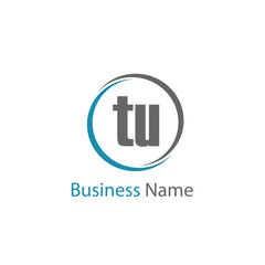 Initial Letter TU Logo Template Design