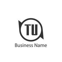 Initial Letter TU Logo Template Design
