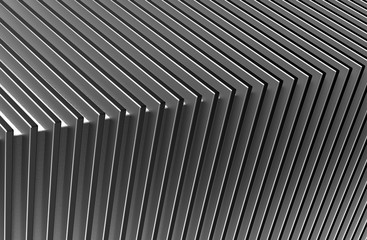 The abstract metal pattern background. 3D illustration.