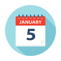 January 5 - Calendar Icon