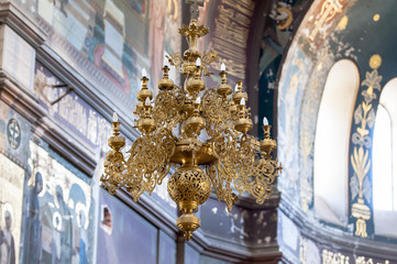 Chandelier in the Church, an integral element of the Orthodox interior