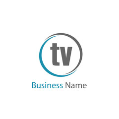 Initial Letter TV Logo Template Design